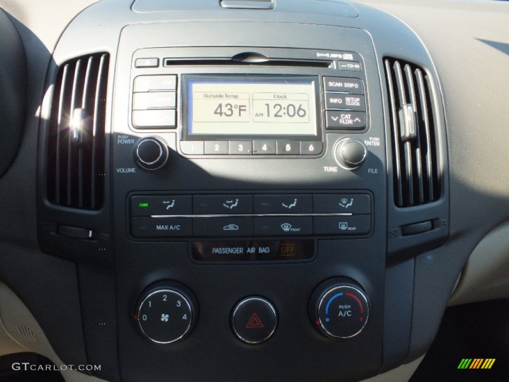 2012 Elantra GLS Touring - Black Noir Pearl / Beige photo #15