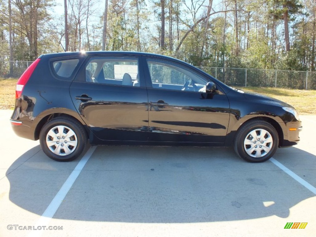 2012 Elantra GLS Touring - Black Noir Pearl / Beige photo #2
