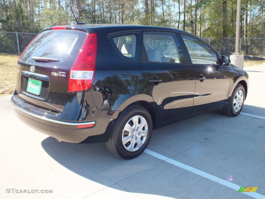 2012 Elantra GLS Touring - Black Noir Pearl / Beige photo #5