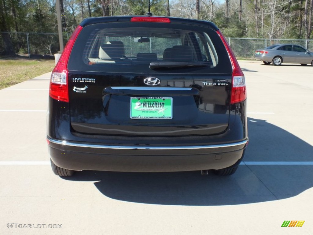 2012 Elantra GLS Touring - Black Noir Pearl / Beige photo #6