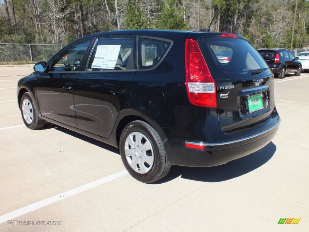 2012 Elantra GLS Touring - Black Noir Pearl / Beige photo #7