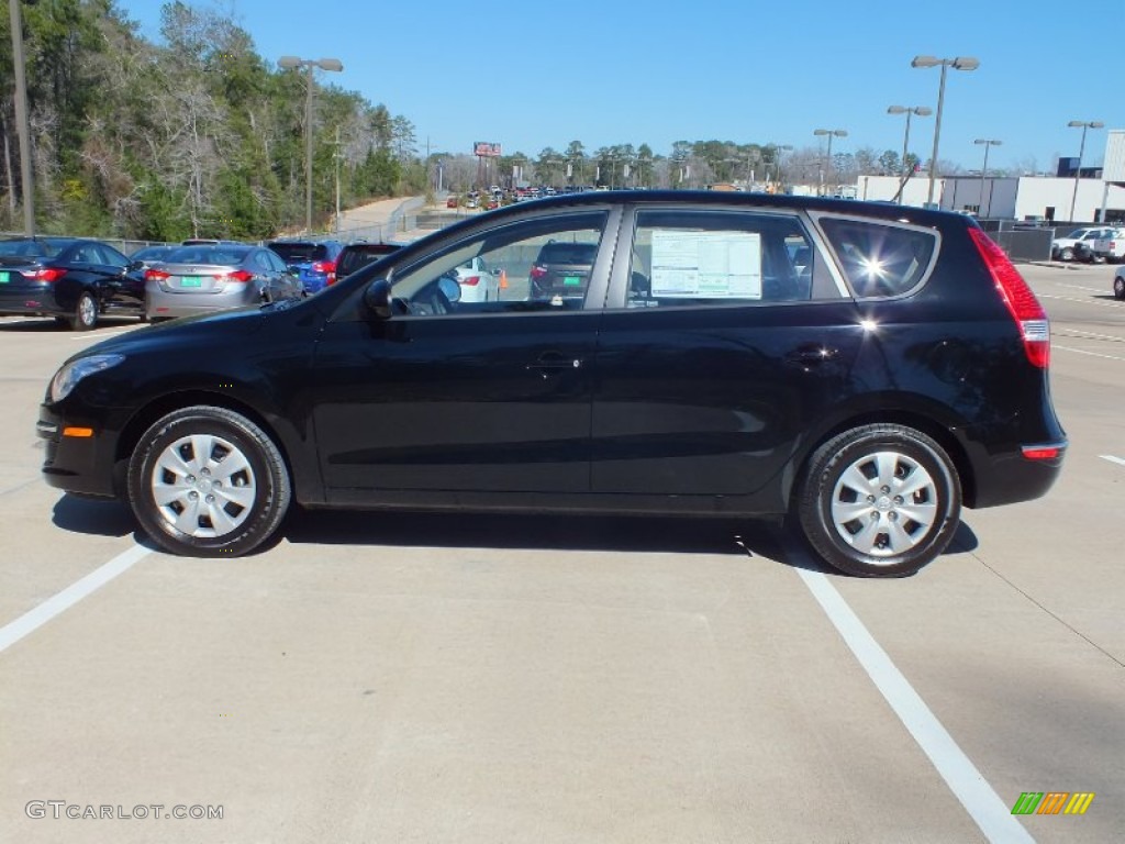 2012 Elantra GLS Touring - Black Noir Pearl / Beige photo #8
