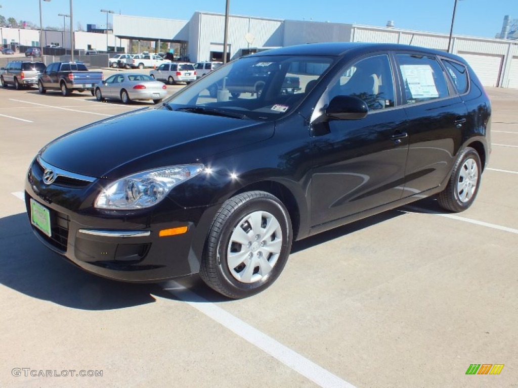 2012 Elantra GLS Touring - Black Noir Pearl / Beige photo #9