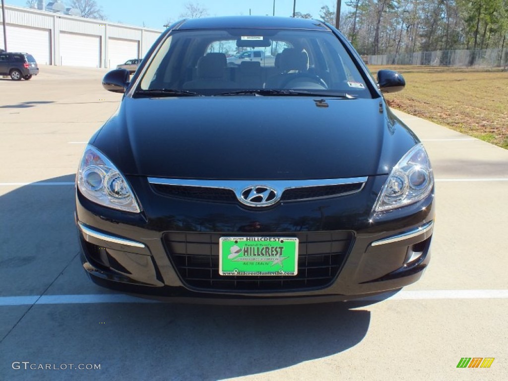 2012 Elantra GLS Touring - Black Noir Pearl / Beige photo #10