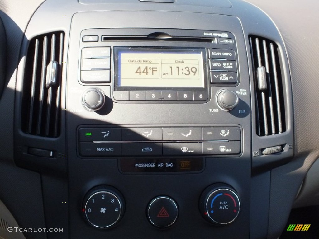 2012 Elantra GLS Touring - Black Noir Pearl / Beige photo #14