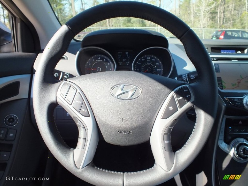 2012 Hyundai Elantra Limited Gray Steering Wheel Photo #61140425