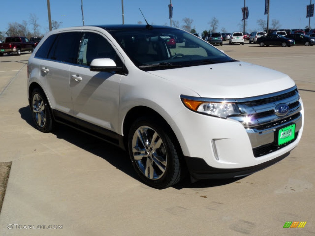 2012 Edge Limited EcoBoost - White Platinum Metallic Tri-Coat / Medium Light Stone photo #1