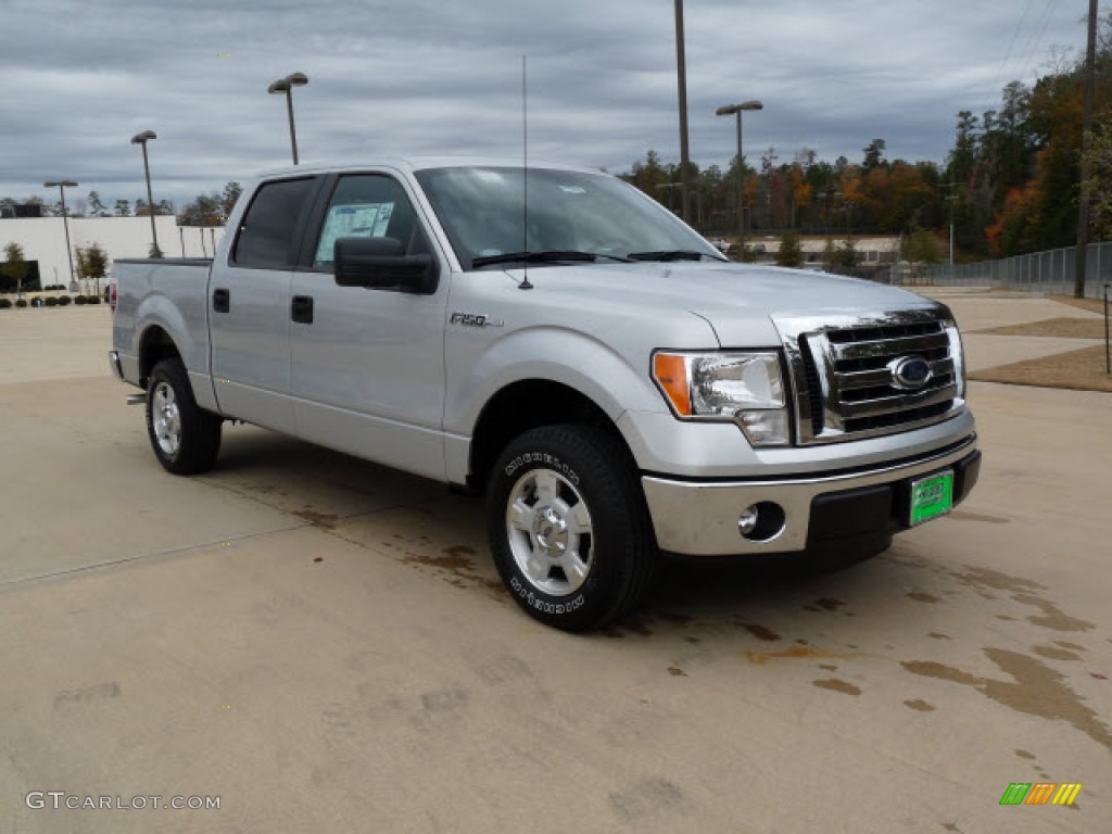 2012 F150 XLT SuperCrew - Ingot Silver Metallic / Steel Gray photo #1