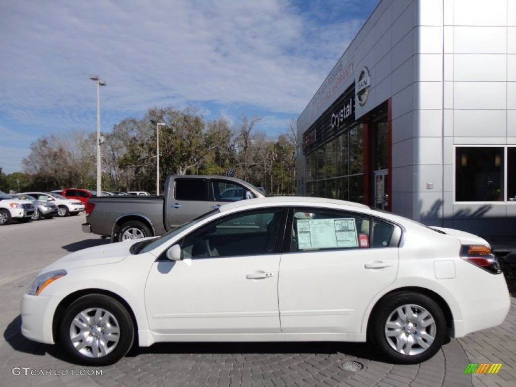 2012 Altima 2.5 S - Winter Frost White / Charcoal photo #2