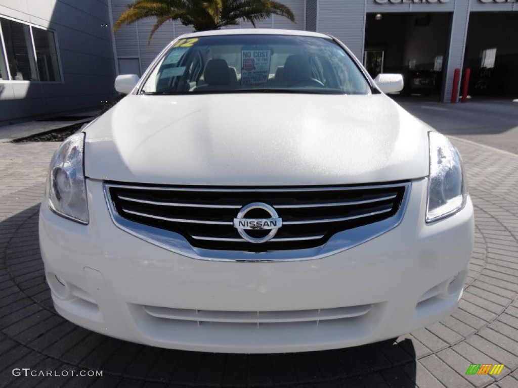 2012 Altima 2.5 S - Winter Frost White / Charcoal photo #13