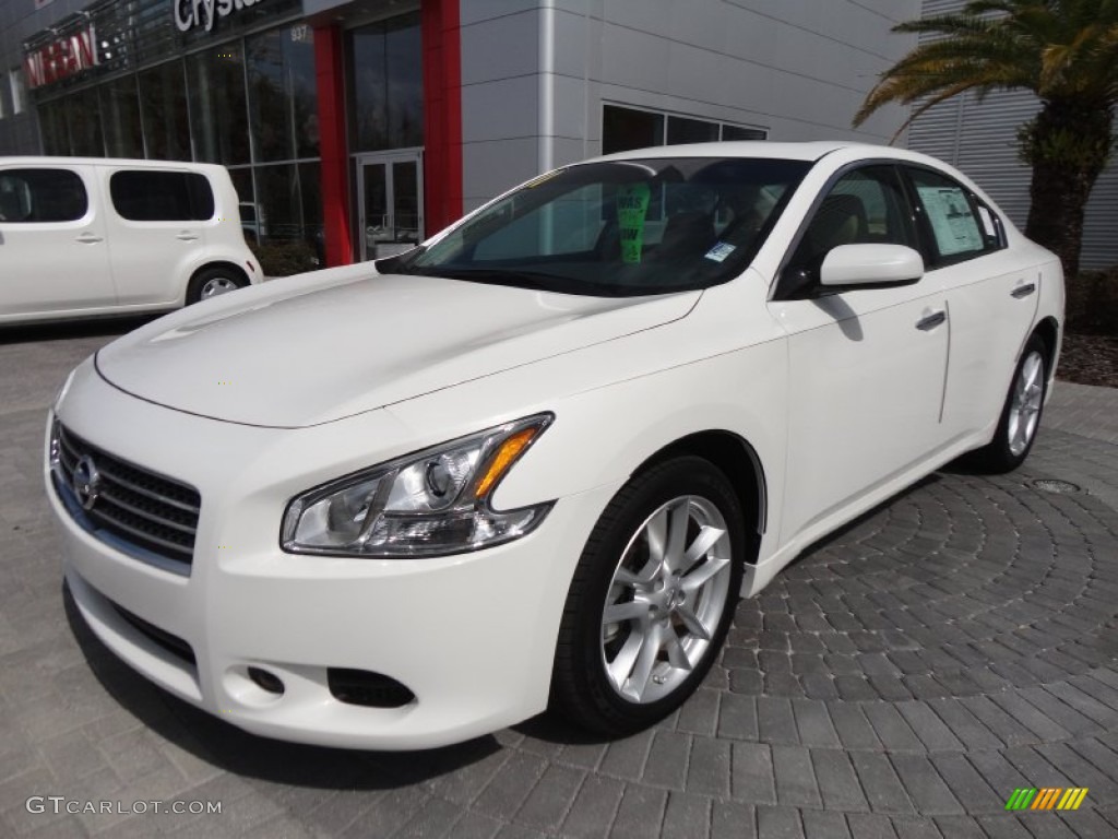 Winter Frost White Nissan Maxima