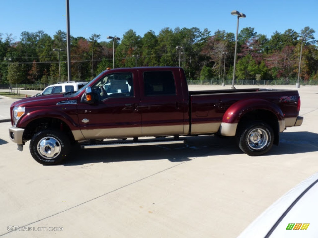 2012 F350 Super Duty King Ranch Crew Cab 4x4 Dually - Autumn Red / Chaparral Leather photo #2