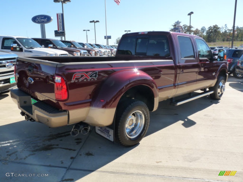 Autumn Red 2012 Ford F350 Super Duty King Ranch Crew Cab 4x4 Dually Exterior Photo #61143644