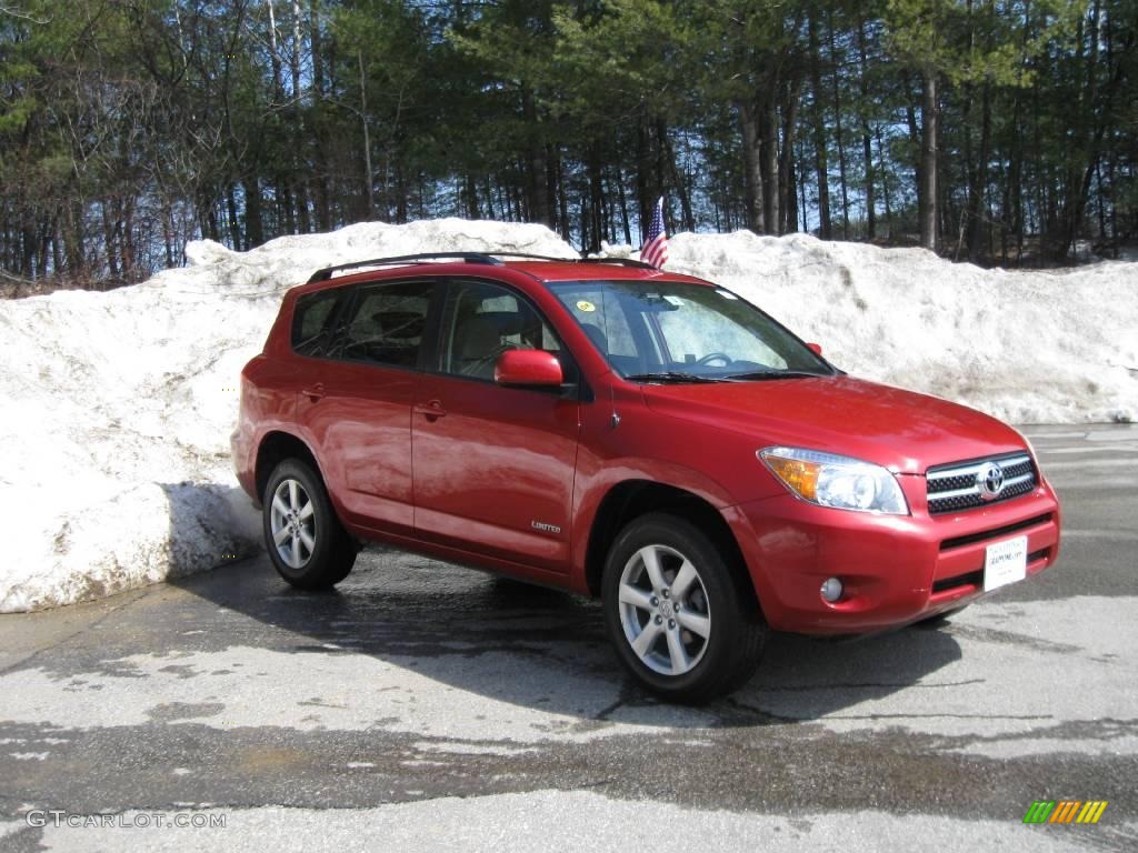 2007 RAV4 Limited 4WD - Barcelona Red Pearl / Ash Gray photo #1
