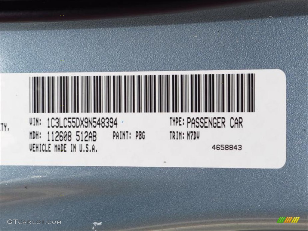 2009 Chrysler Sebring Touring Convertible Color Code Photos