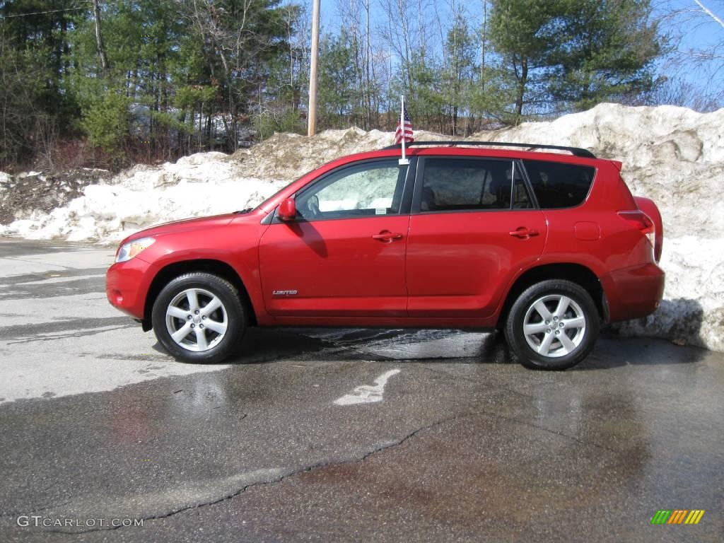 2007 RAV4 Limited 4WD - Barcelona Red Pearl / Ash Gray photo #6