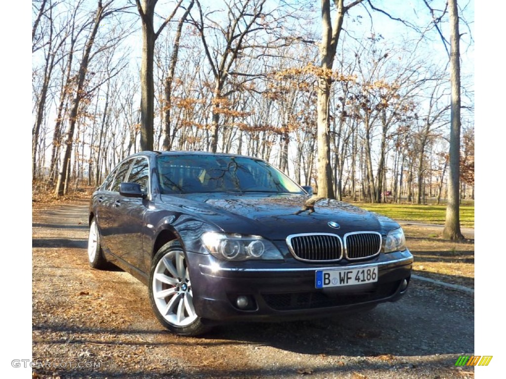 2007 7 Series 750i Sedan - Monaco Blue Metallic / Natural Brown photo #1