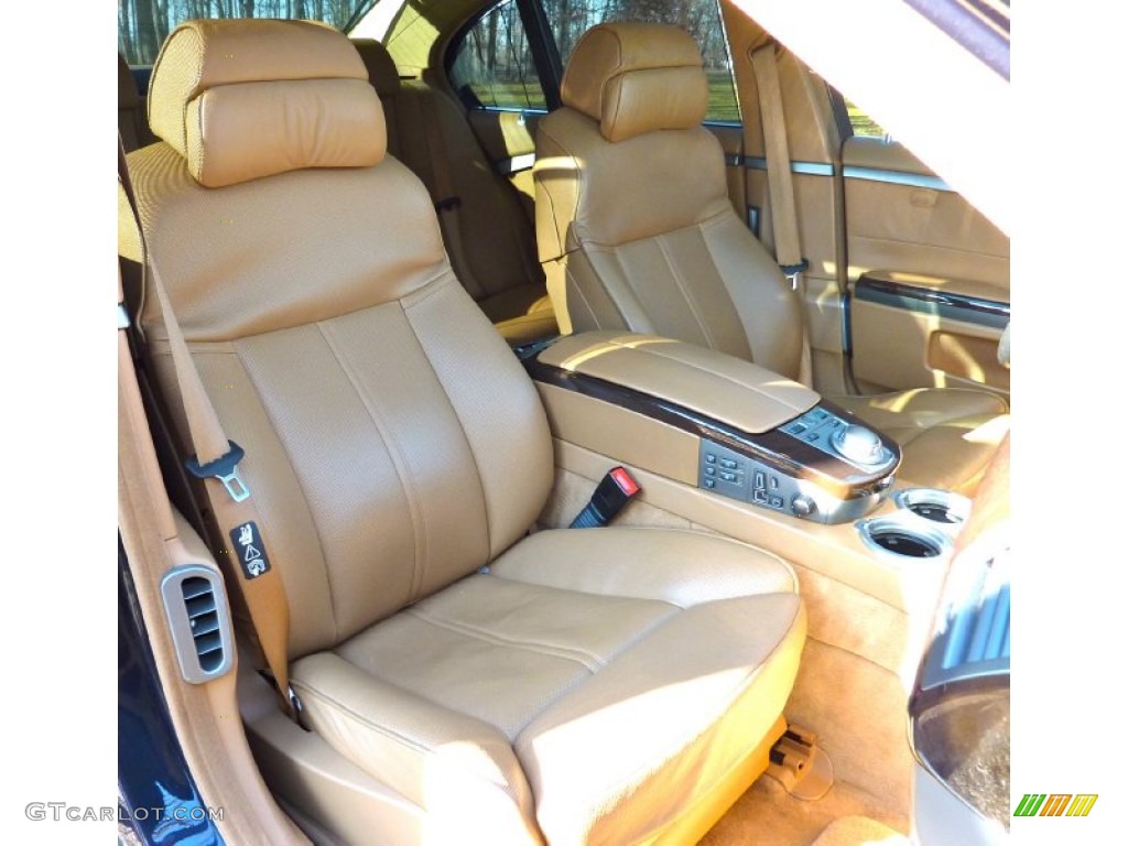 2007 7 Series 750i Sedan - Monaco Blue Metallic / Natural Brown photo #25