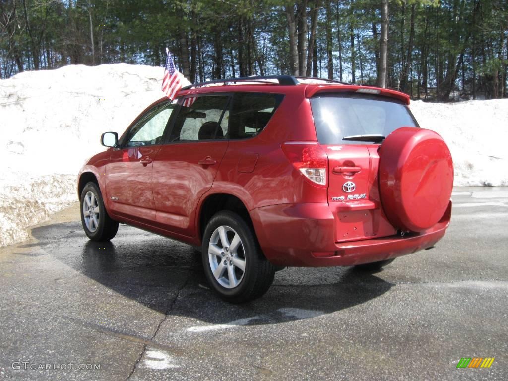 2007 RAV4 Limited 4WD - Barcelona Red Pearl / Ash Gray photo #10