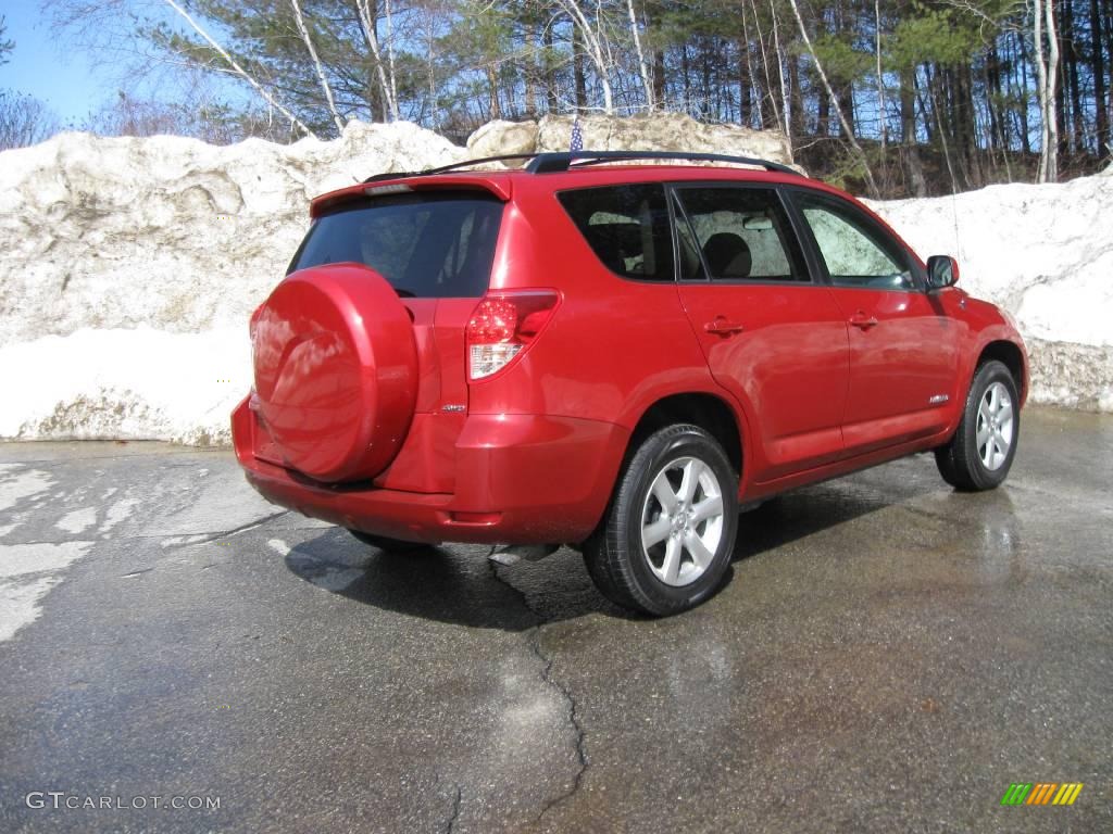 2007 RAV4 Limited 4WD - Barcelona Red Pearl / Ash Gray photo #11