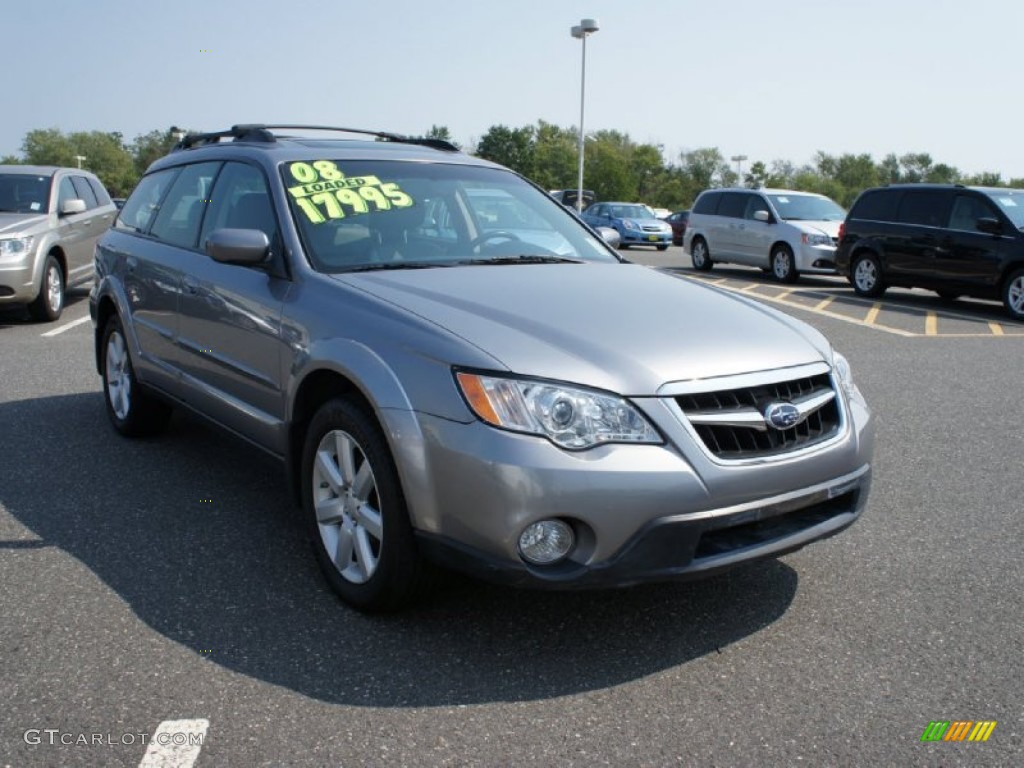 2008 Outback 2.5i Limited Wagon - Quartz Silver Metallic / Off Black photo #1