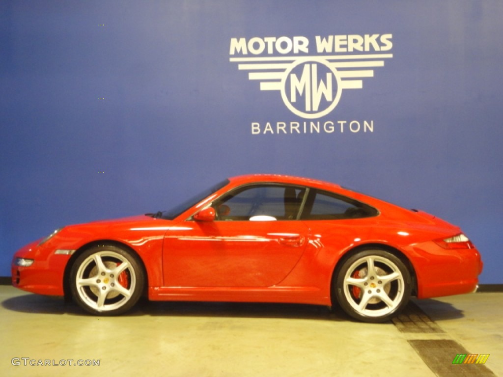 2007 911 Carrera 4S Coupe - Guards Red / Black photo #6