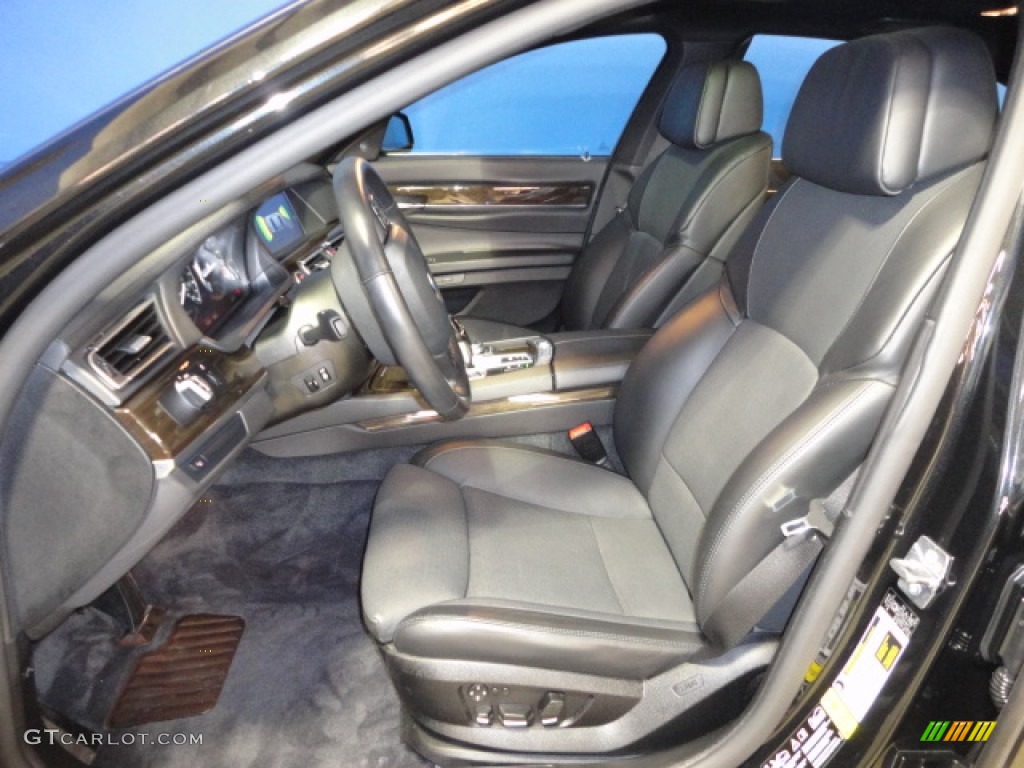 Black Nappa Leather Interior 2010 BMW 7 Series 750i xDrive Sedan Photo #61146682