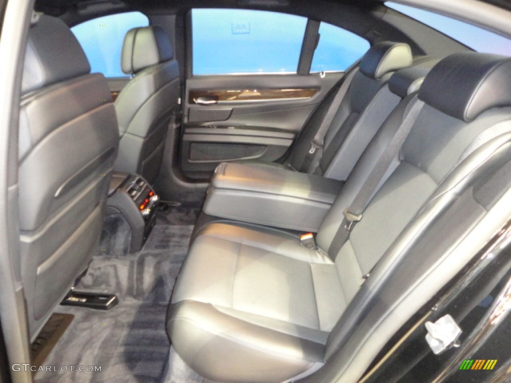Black Nappa Leather Interior 2010 BMW 7 Series 750i xDrive Sedan Photo #61146740