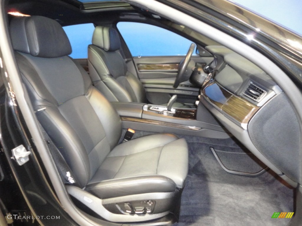 Black Nappa Leather Interior 2010 BMW 7 Series 750i xDrive Sedan Photo #61146791