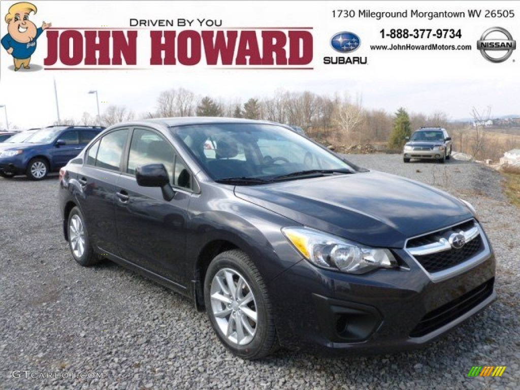 2012 Impreza 2.0i Premium 4 Door - Dark Gray Metallic / Black photo #1