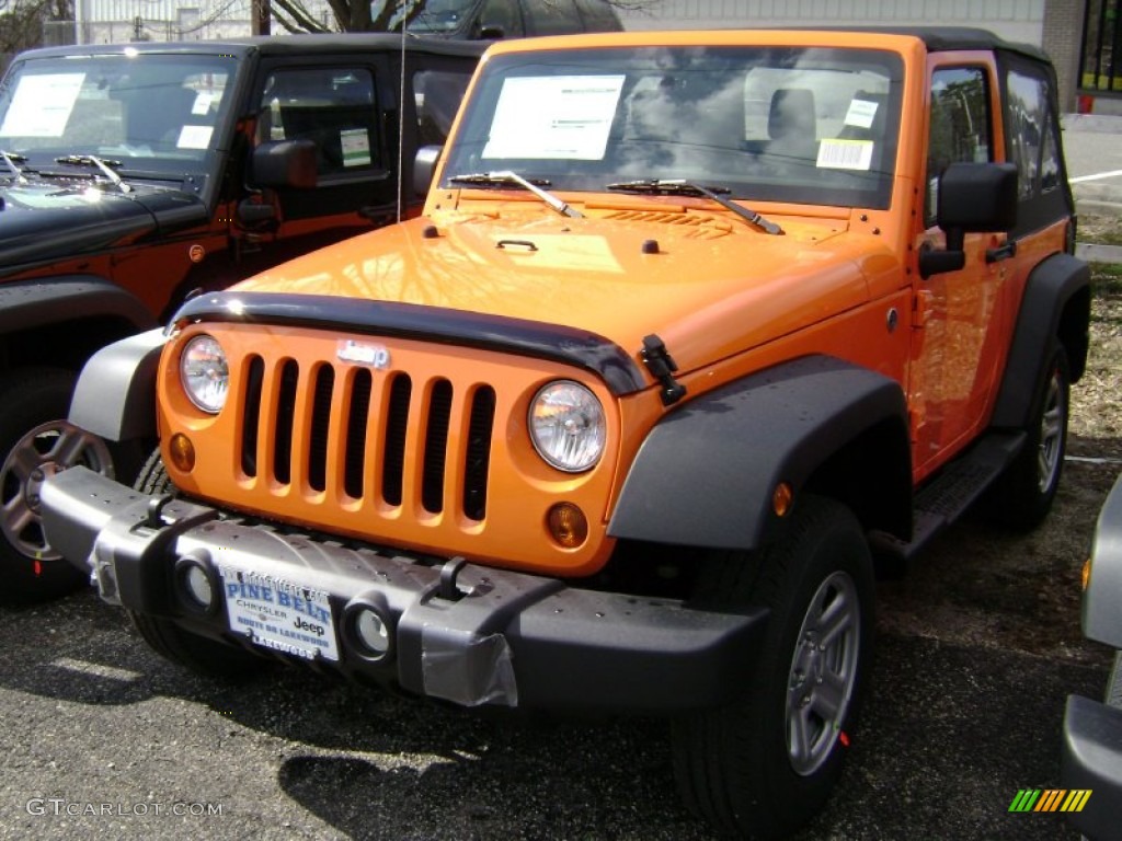 Crush Orange Jeep Wrangler.