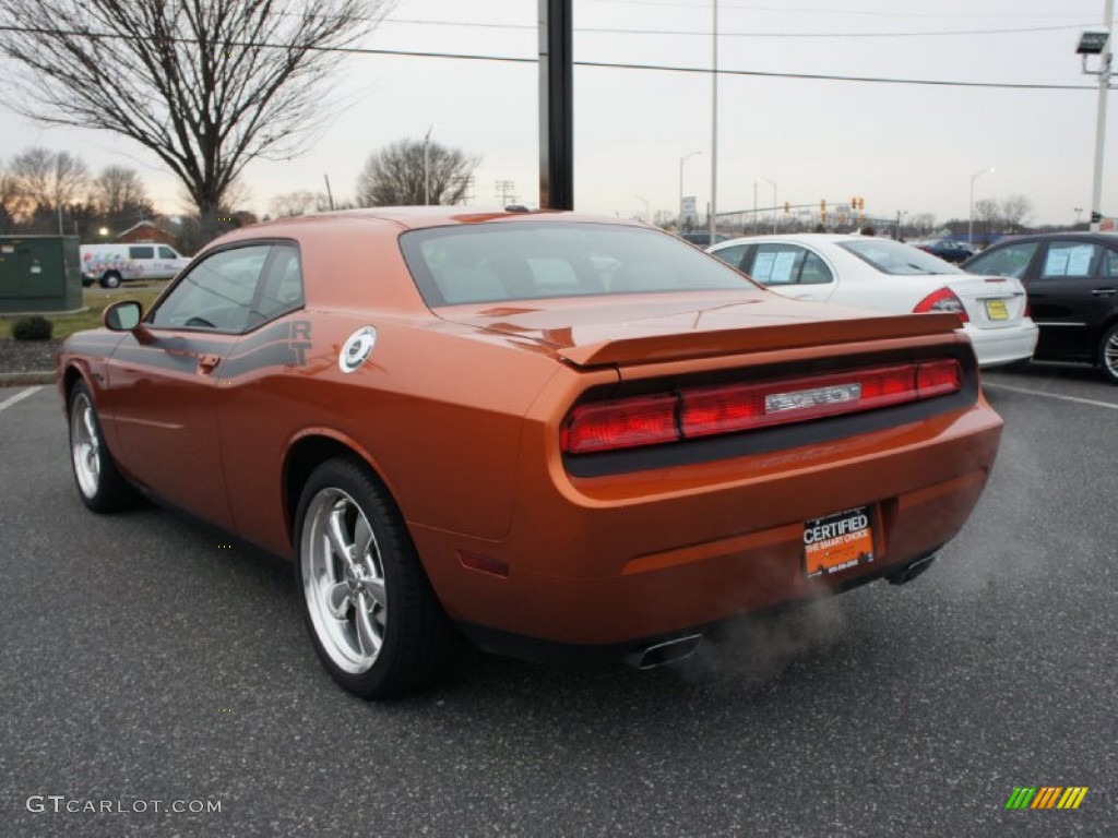 2011 Challenger R/T Classic - Toxic Orange Pearl / Dark Slate Gray photo #5