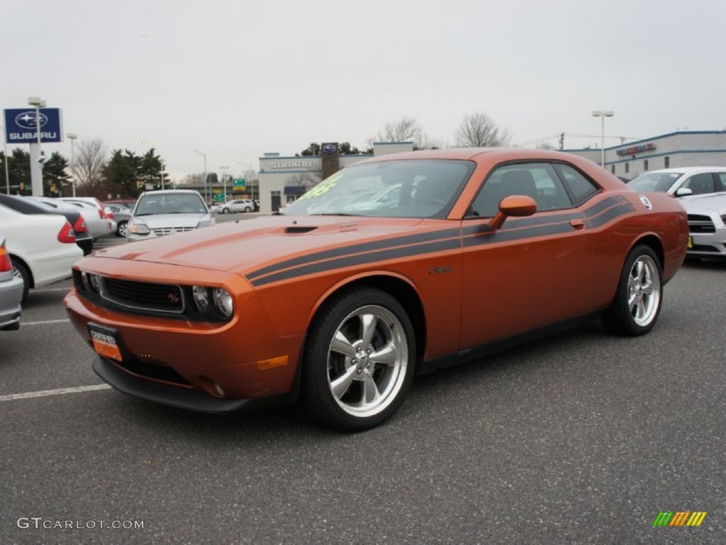 2011 Challenger R/T Classic - Toxic Orange Pearl / Dark Slate Gray photo #1