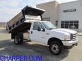 2004 Oxford White Ford F450 Super Duty XL SuperCab 4x4 Chassis Dump Truck  photo #1