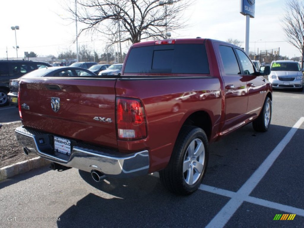 2010 Ram 1500 Big Horn Crew Cab 4x4 - Inferno Red Crystal Pearl / Dark Slate/Medium Graystone photo #8