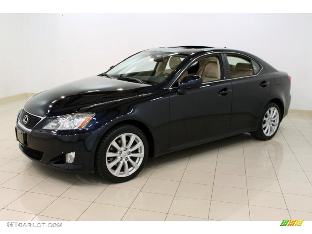 2008 IS 250 AWD - Black Sapphire Pearl / Cashmere Beige photo #3