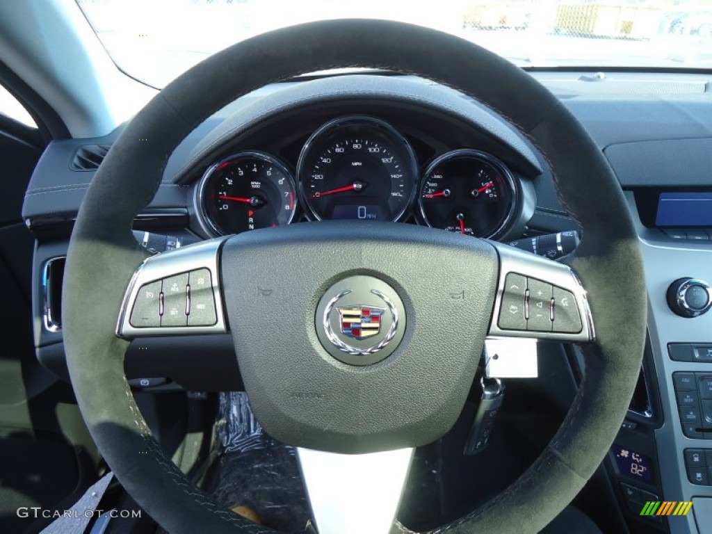 2012 Cadillac CTS 4 3.0 AWD Sedan Ebony/Ebony Steering Wheel Photo #61152665