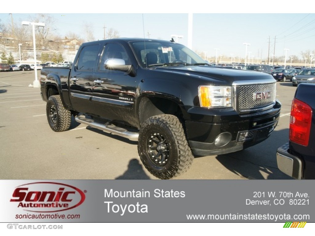2008 Sierra 1500 Denali Crew Cab AWD - Onyx Black / Ebony photo #1