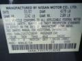 K50: Dark Slate Metallic 2007 Nissan Altima 2.5 S Color Code