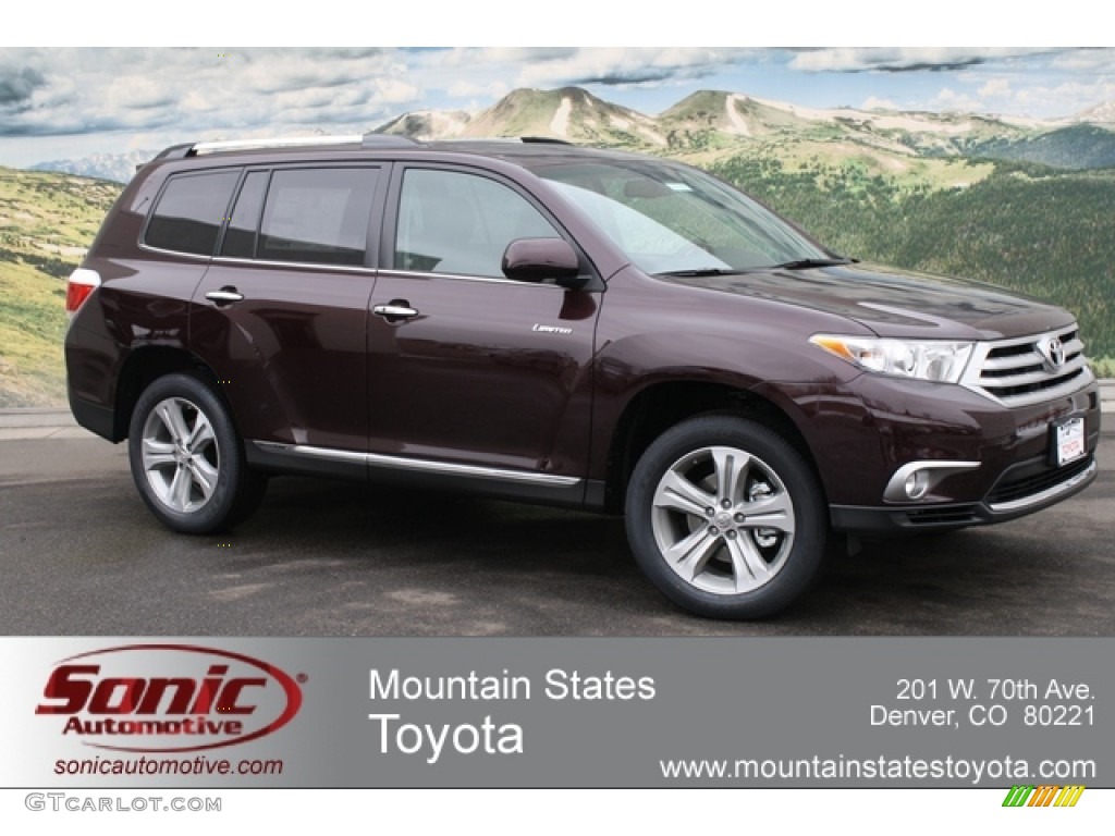 2012 Highlander Limited 4WD - Sizzling Crimson Mica / Black photo #1