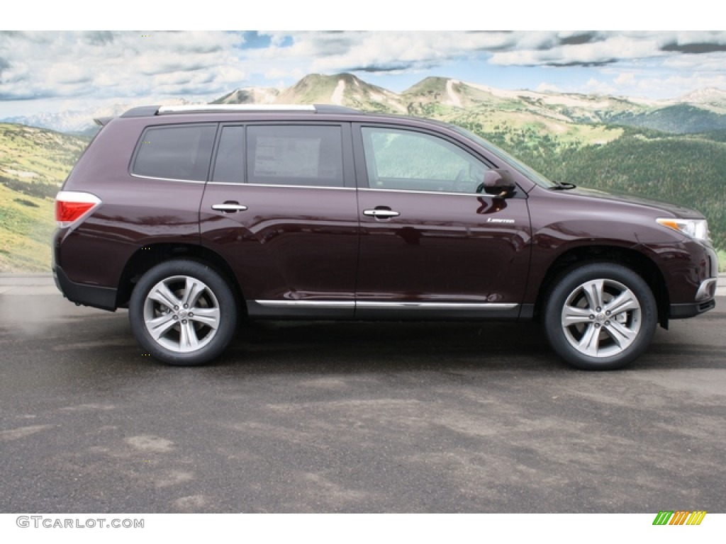 2012 Highlander Limited 4WD - Sizzling Crimson Mica / Black photo #2