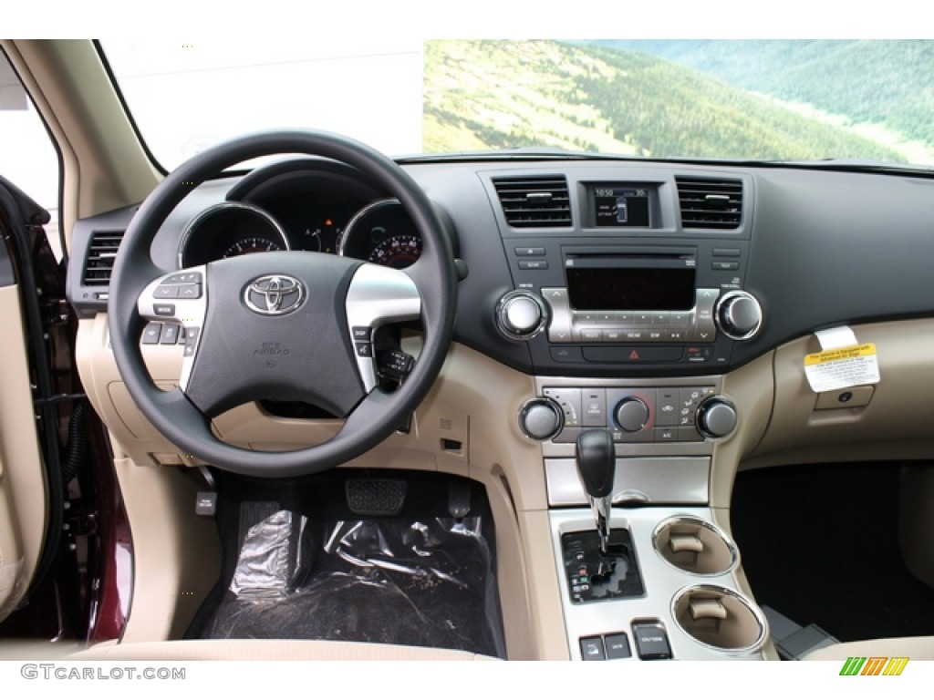 2012 Highlander V6 4WD - Sizzling Crimson Mica / Sand Beige photo #11