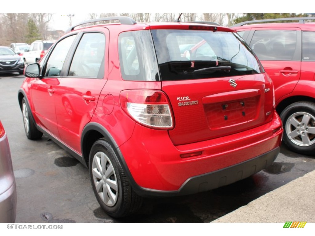 2010 SX4 Crossover AWD - Vivid Red / Black photo #2