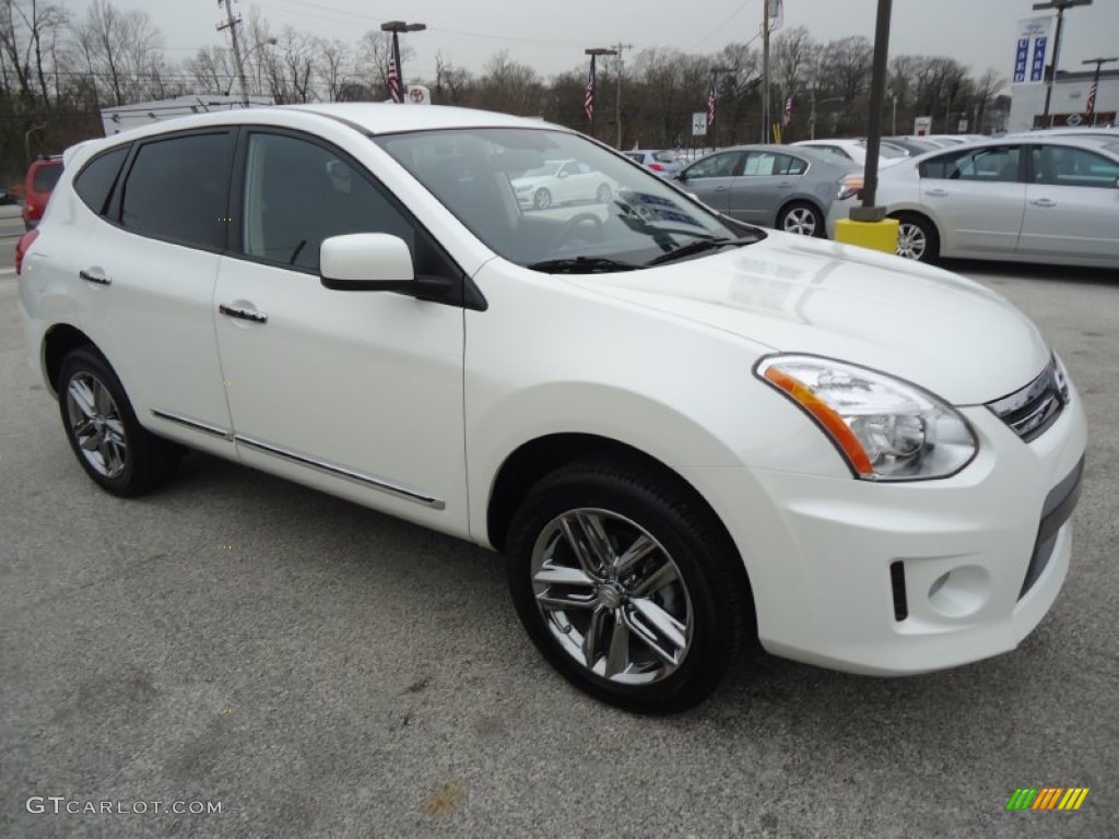 Pearl White 2011 Nissan Rogue S AWD Krom Edition Exterior Photo #61158629