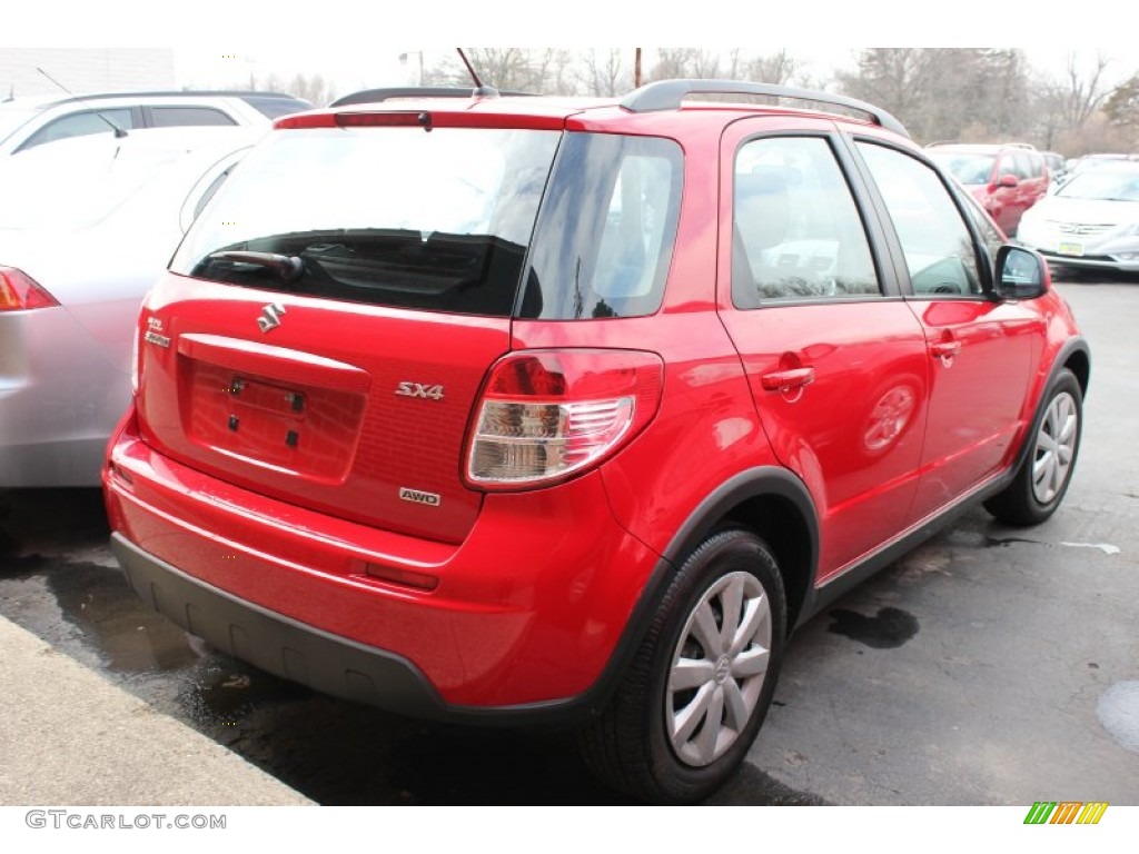 2010 SX4 Crossover AWD - Vivid Red / Black photo #13