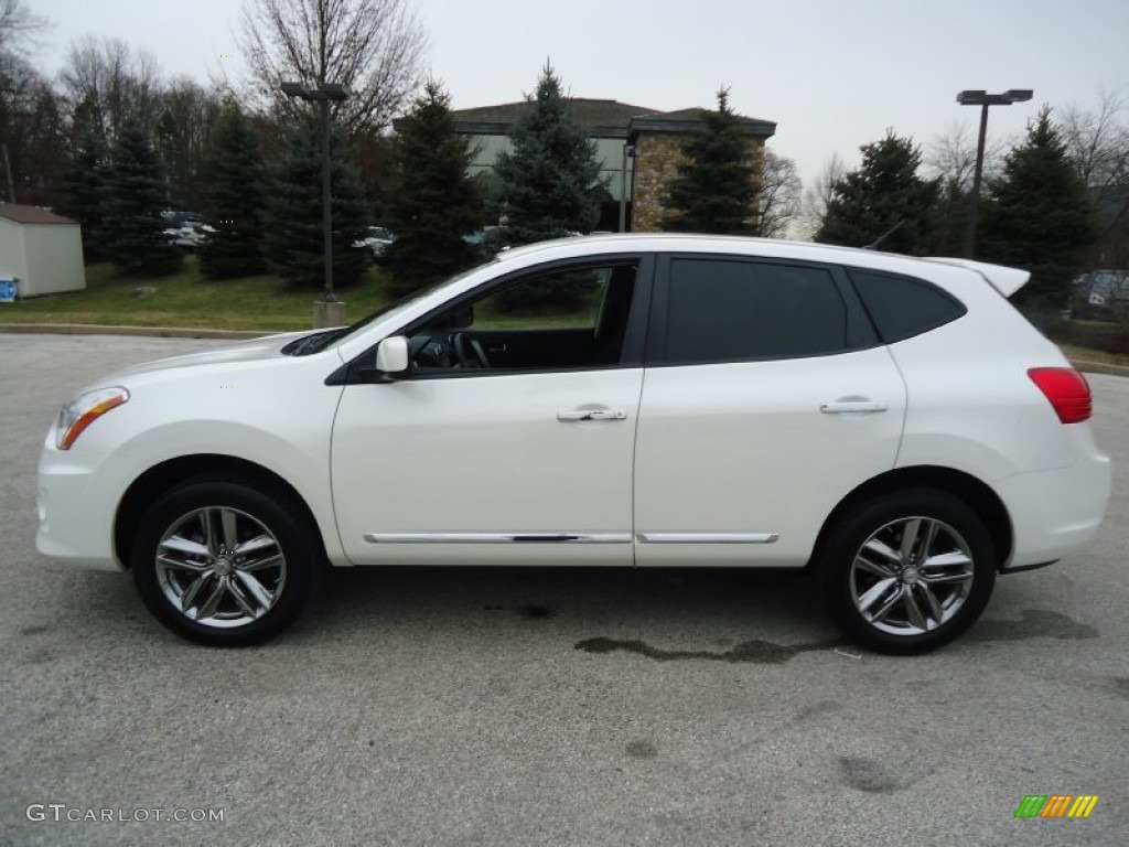 Pearl White 2011 Nissan Rogue S AWD Krom Edition Exterior Photo #61158698