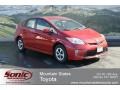 2012 Barcelona Red Metallic Toyota Prius 3rd Gen Three Hybrid  photo #1