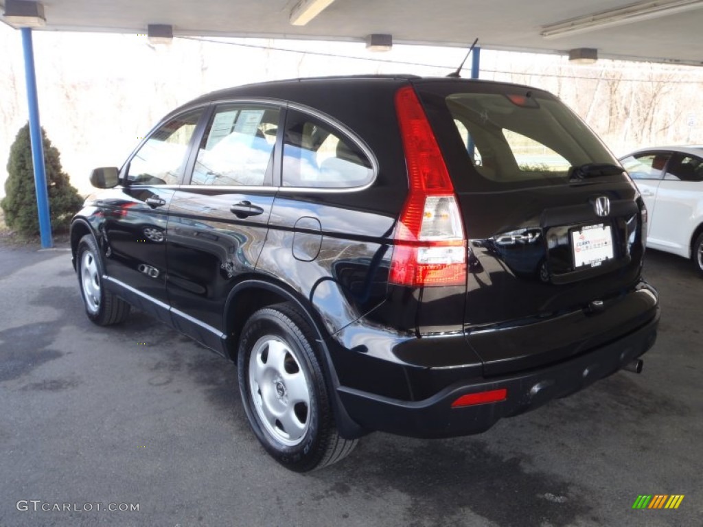 2009 CR-V LX 4WD - Crystal Black Pearl / Ivory photo #2