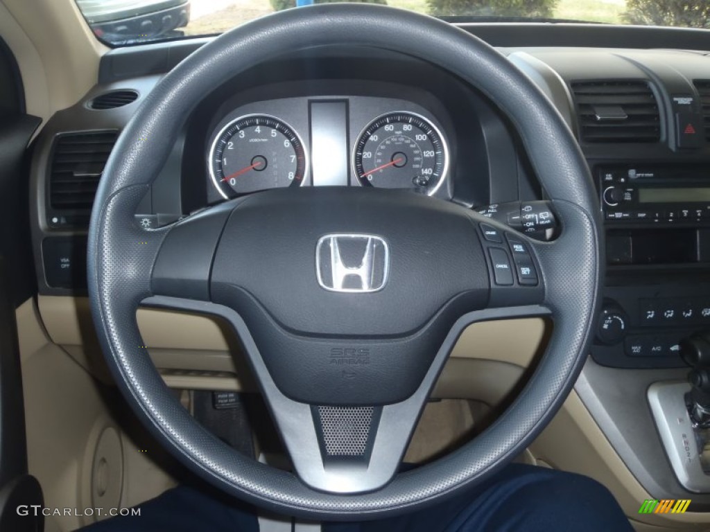 2009 Honda CR-V LX 4WD Ivory Steering Wheel Photo #61165400