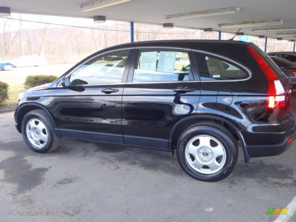 2009 CR-V LX 4WD - Crystal Black Pearl / Ivory photo #25